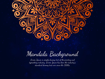 Luxury mandala background with golden arabesque pattern