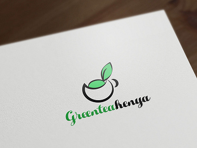 Green Tea Kenya design green logo tea