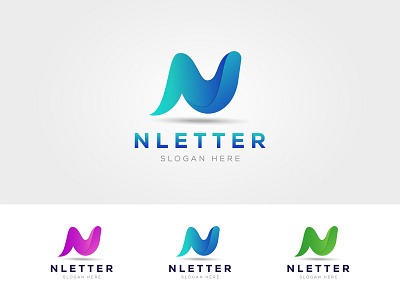 N Letter Logo Design clean colorful creative design green illustration logo logo design logos n letter n logo nature neon night ui vector