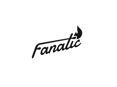 Fanatic animated branding fire logo logotype match typography