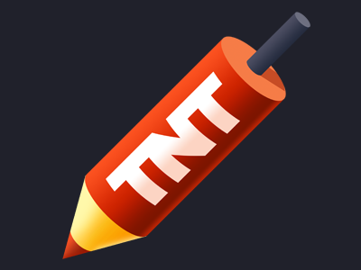 TNT APP Logo app app icon app logo graphic icon illustration pencil sign tnt type vector visual design