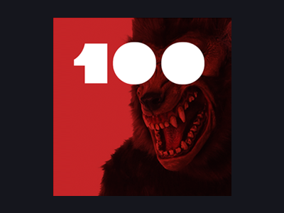 100 scary faces logo