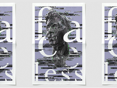 Faceless cinema4d design face faceless head poster type typography