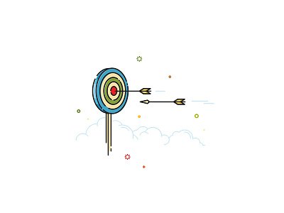 Hit the goal aim arrows goal illustration target