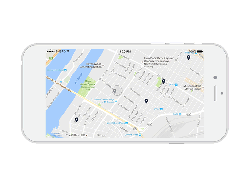 Tutu application hotel map