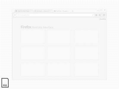 Firefox UI Wireframe [PSD] browser firefox interface mozilla psd source wireframe