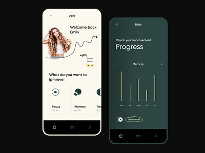 Self-improvement app app clean clean ui concept focus ios meditation self improvement app start up ui ux yoga