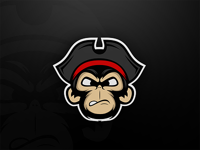 Monkey Mascot character logo mascot monkey pirates