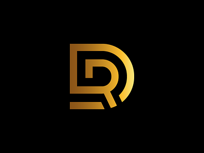 DR Monogram Logo elegant gold initial logo luxury monogram real estate