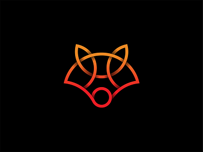 Fox Gradient Logo app logo fox gradient icon logo modern