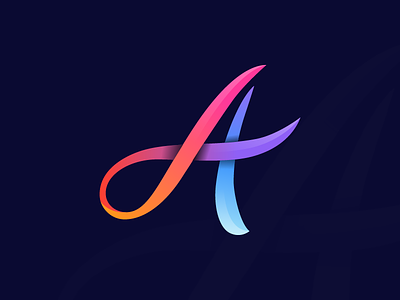A Gradient a logo gradient gradient icon gradient logo logo alphabet