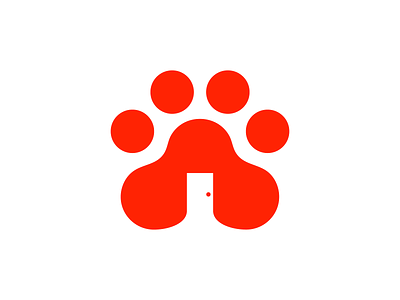 Dog House Logo animal app logo branding dog elegant flat house icon logo modern monogram negativespace