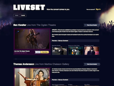 Liveset Events Library purple