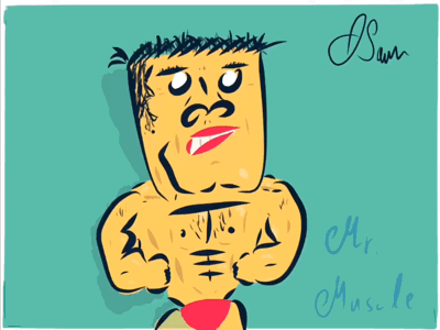 Hand drawn comic character comic hand drawn illustration video muscle video