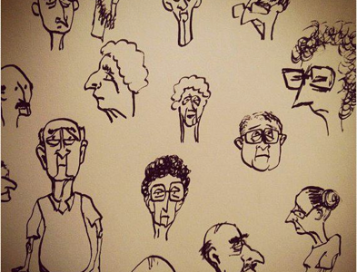 Faces drawing faces illustration people