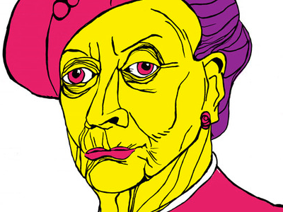Zombie Dowager Countess dowager illustration portrait zombie