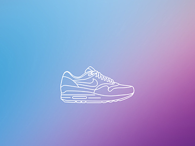 Air Maxx clean design graphic design icon illustration line matthewhall nike shoe simple sneakers ui