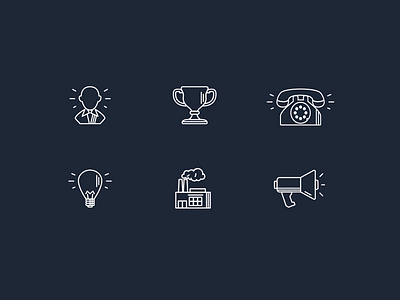ICONS clean design expressive graphicdesign icons line matthewhall mthw office portland simple