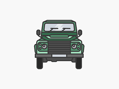 Land Rover Defender car icon line mthw mthwdesign suv truck vector