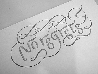 Sketch for tattoo calligraphy lettering tattoo