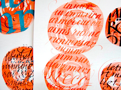Fragments of the calligraphic composition. calligraphy handwriting lettering