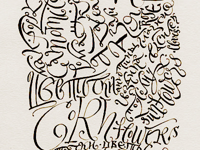 Fragment of the calligraphic composition.