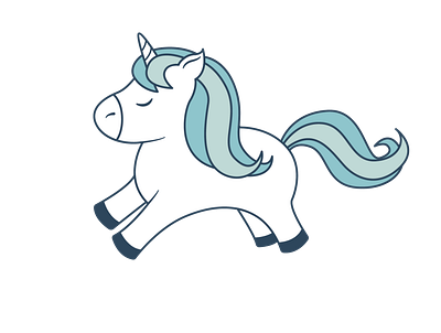 Air Unicorn air blue horse blue unicorn illustration unicorn