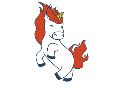 Fire Unicorn fire fire unicorn illustration red unicorn unicorn