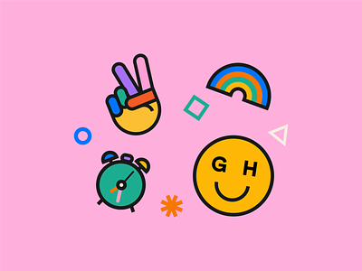Good Homies Iconography branding color design graphic graphicdesign iconogrpahy icons illustration illustrative illustrator inspiration shapes simple stickers vector visual identity