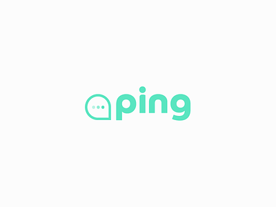 ping logo graphic graphicdesign logo logodesign messaging mint ping pinglogo simple thirtylogos type