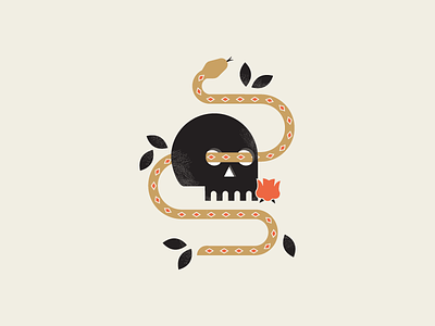 snake & skull black compsition dark design halloween illustration illustrator inspiration simple simple design skull snake spooky