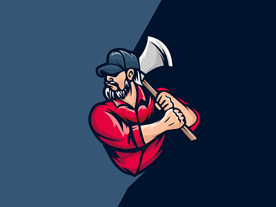 lumber jack animal brand branding character identity logo mascot sport