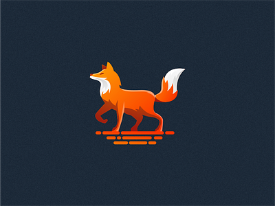 FOX animal forest fox logo mark orange red wip