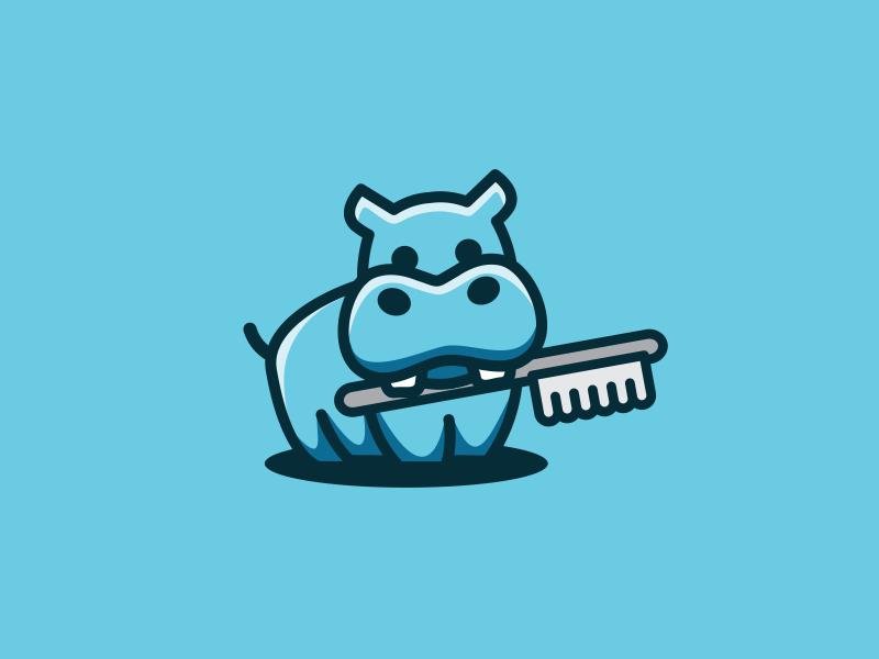 Hippo Brush by ELEVENCREATIVE on Dribbble