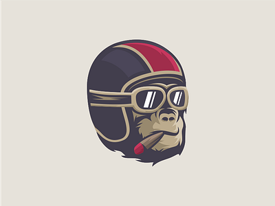 Gorilla Racer animal gorilla helm racer smoke