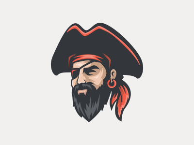 Pirates caribbean sparrow captain character face flat icon jack line pirates of the caribbean sparrow vector
