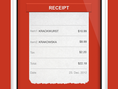 Ghop Gene S Receipt app ios payment progress bar shopping. ui