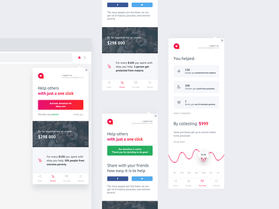 Altruisto extension app app design charity chrome clean donate extension extensions finance flow help interface minimalism modern money people store ui ux