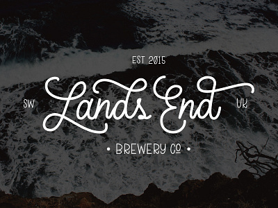 Lands End Brewery Logo branding hand lettering handlettering lettering logo typography