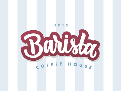 Barista Coffee House Logo branding hand lettering logo typography vector