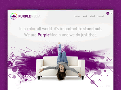 PurpleMedia agency company corporate landing portfolio purple web website