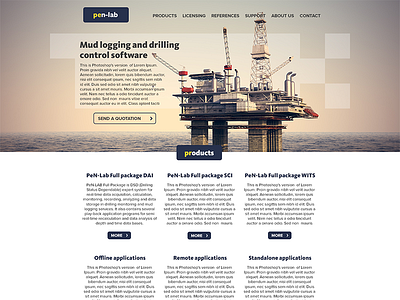Pen-Lab corporate drilling home homepage landing logging mud offshore oil rig