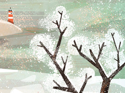 New holiday cards coming soon! greeting card holiday landscape lighthouse pretty snow winter