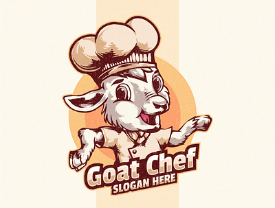 goat chef logo brand branding design designs flame goat logo graphic design illustration logo skull vector
