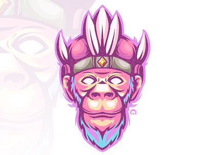 Monkey brand branding design designs esports flame games illustration logo modern monkey skull sports vector