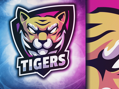 TIGERS LOGO DESIGNS brand branding design designs esport esports flame illustration logo mascot skull tiger tigers