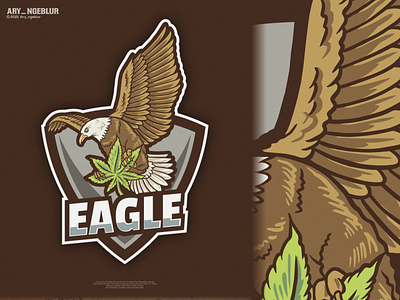 Eagle mascot logo