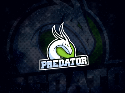 PREDATOR brand branding designs dog dota2 esports fire flame games logo skull sports