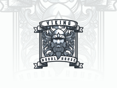viking engraved handraw illustrator logo sketch viking
