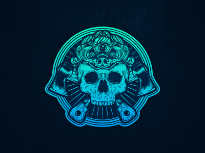 Blue skull